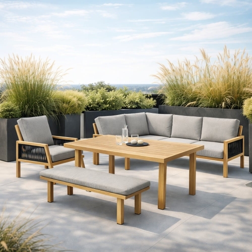 Przejdź do produktu Zestaw ogrodowy Vera – nowoczesny zestaw tarasowy aluminium