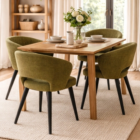 krzesło tapicerowane z podłokietniami Vento w aranżacji