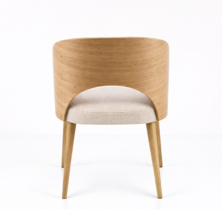 Krzesło drewniane Elva - widok z tyłu ewoodland.pl