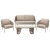 Zestaw ogrodowy Korfu beżowy sofa dwa fotele stolik widok frontowy ewoodland.pl