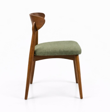 krzesło drewniane z tapicerowanym siedziskiem Avio - widok z boku ewoodland.pl