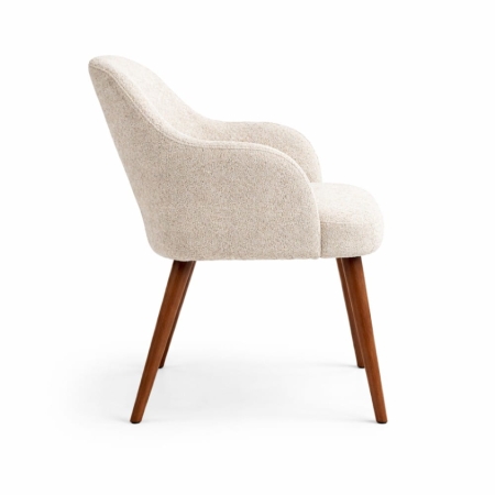 krzesło tapicerowane MELIA bukowe nogi – bok