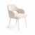 krzesło MELIA drewniane tapicerowane z podłokietnikami na białych nogach