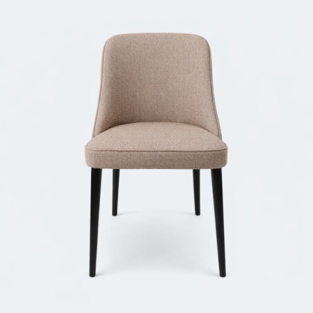 krzesło tapicerowane NOLA do jadalni drewniane nogi bukowe – widok front