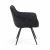 krzesło MIREA czarne bok podłokietniki