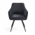krzesło tapicerowane czarne MIREA front