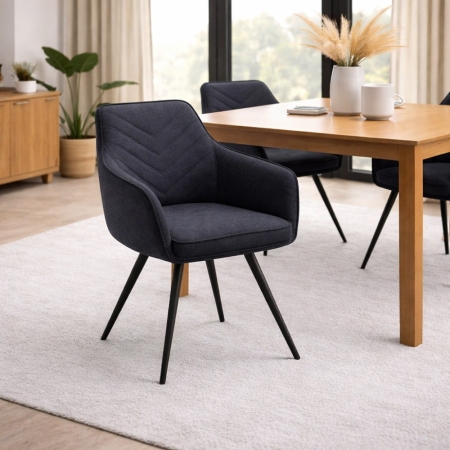 krzesło MIREA czarne Wind 99 aranżacja jadalnia elegancka