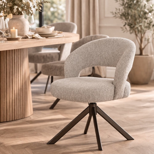 Przejdź do produktu Krzesło tapicerowane CELESTE – obrotowe z funkcją powrotu