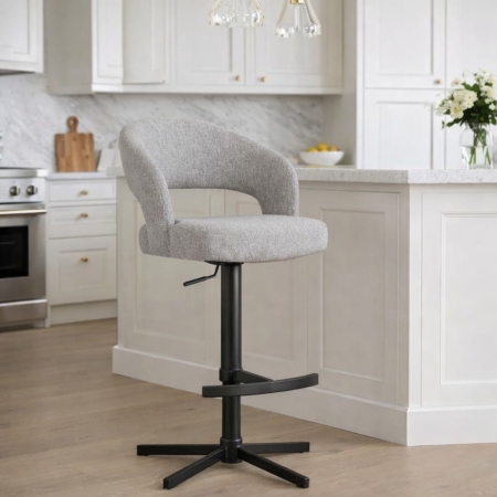 hoker CELESTE przy wyspie kuchennej nowoczesna kuchnia modern classic jasne wnętrze