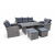 Zestaw mebli ogrodowych z technorattanu, sofa, 2 fotele, 2 pufy