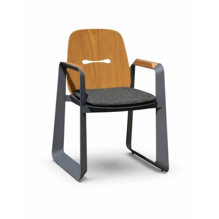 krzesło ogrodowe z drewnem teakowym taras nowoczesny