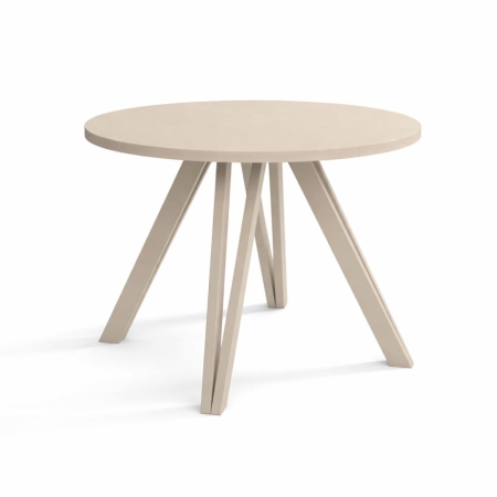 stół Brenna kaszmir okrągły rozkładany 100 180 cm