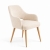 Mira - krzesło tapicerowane do jadalni z podłokietnikami bukowe nogi