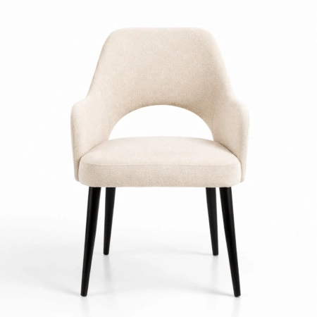 Mira - krzesło tapicerowane do jadalni z podłokietnikami front