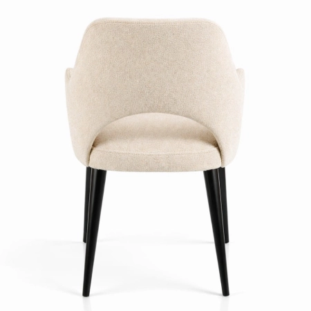 Mira - krzesło tapicerowane do jadalni z podłokietnikami tył