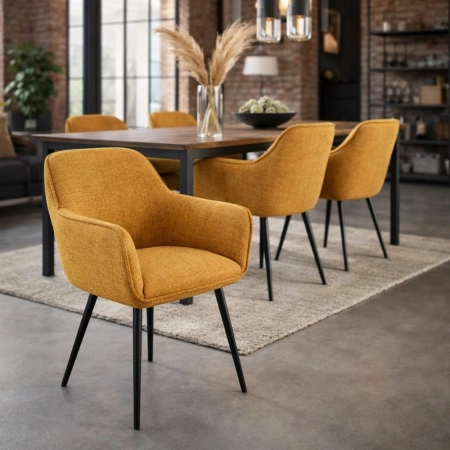 Krzesło z podłokietnikami na zamówienie Rimo w aranżacji ewoodland.pl