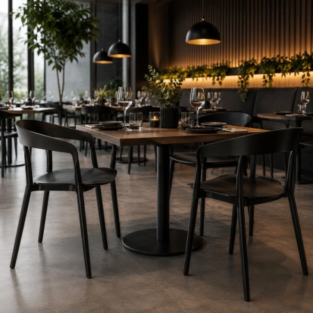 krzesło Zen w aranżacji nowoczesnej restauracji ewoodland.pl