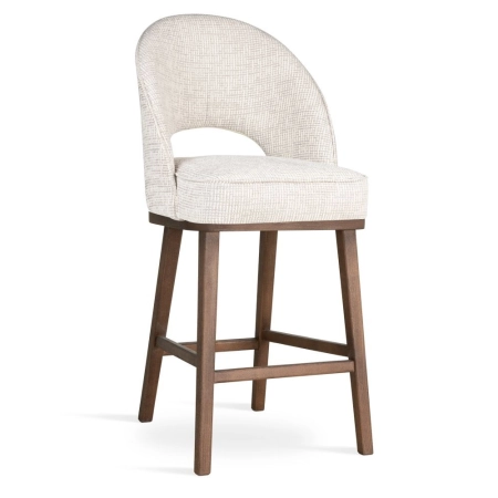Hoker PONTE PRO SUPREME tapicerowany elegancki na orzechowej drewnianej nodze ewoodland.pl
