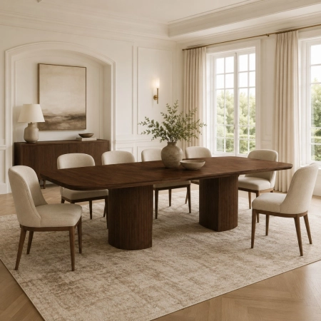 Stół PRESTON Bawaria rozkładany 200-300 × 110 cm w eleganckiej jadalni