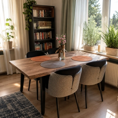SIMPLE - rozkładany stół prostokątny -aranżacja