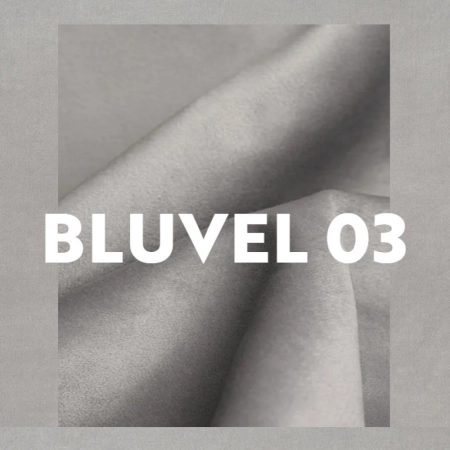 Próbka aksamitnej tkaniny Bluvel 03 - kolor jasny szary