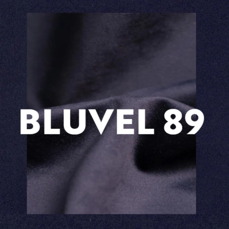 Próbka aksamitnej tkaniny Bluvel 89 - kolor nocny granat