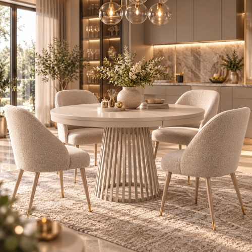 Przejdź do produktu Stół LIVIA CASHMERE rozkładany 100–300 cm – kaszmir