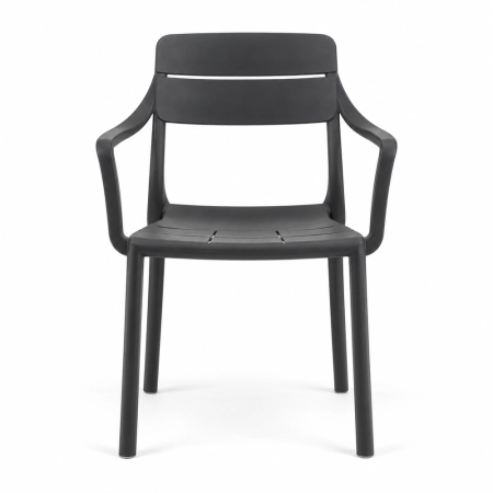 Krzesło Cassia Armchair Antracite widok od przodu ewoodland.pl