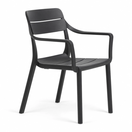 Krzesło Cassia Armchair Antracite widok profilowy ewoodland.pl