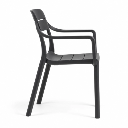 Krzesło Cassia Armchair Antracite widok z boku ewoodland.pl