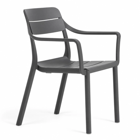 Krzesło Cassia Armchair Basalto widok profilowy ewoodland.pl