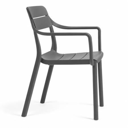 Krzesło Cassia Armchair Basalto widok z boku ewoodland.pl