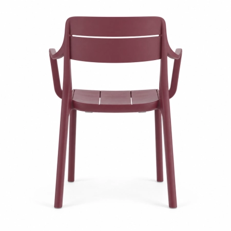 Krzesło Cassia Armchair Borgogna widok od tyłu ewoodland.pl