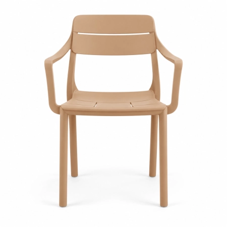 Krzesło Cassia Armchair Cappuccino widok od przodu ewoodland.pl