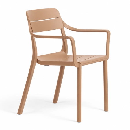 Krzesło Cassia Armchair Cappuccino widok profilowy ewoodland.pl