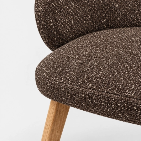 krzesło Lulu tkanina Bubble miękki welur z wypukłą strukturą ewoodland.pl
