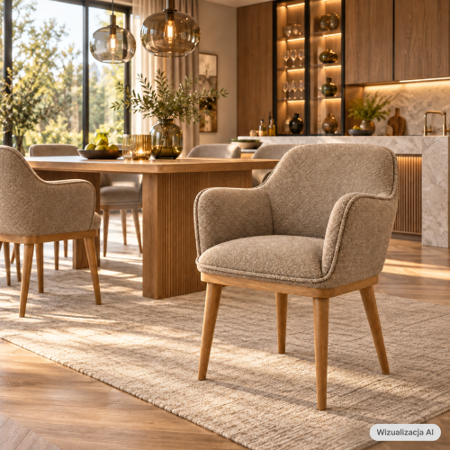 Przejdź do produktu  Krzesło RIMO PRIME FRAME HOLMS – drewniana rama, sprężyny faliste