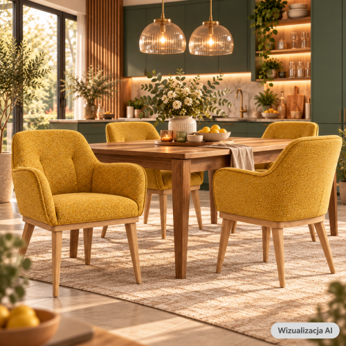 Przejdź do produktu Krzesło MAVO PRIME FRAME DREAM – drewniana rama, sprężyny faliste
