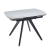 Stół Ceramo Ceramic 120 cm biały marmur czarne metalowe nogi widok profilowy ewoodland.pl