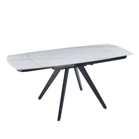 Stół Ceramo Ceramic 180 cm rozłożony z dwiema wkładkami zewnętrznymi widok profilowy ewoodland.pl