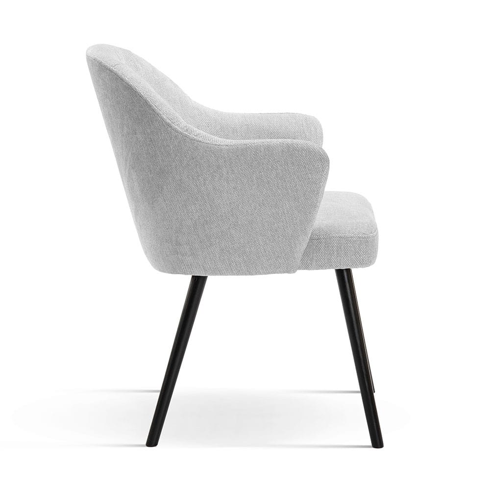 Krzesło Lea tapicerowane polskiej produkcji - widok z boku ewoodland.pl