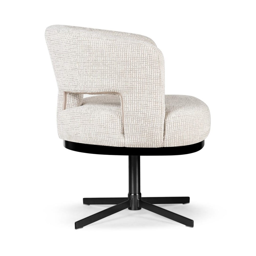 Zdjęcie boczne: krzesło TILBURG z oparciem w tkaninie Dream – widok z boku | ewoodland.pl