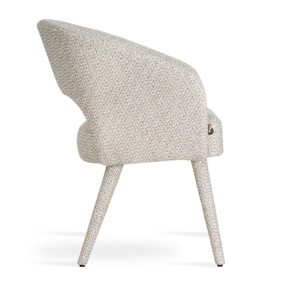 Krzesło INES SUPREME SOCK z tapicerowanymi nogami widok boczny ewoodland.pl