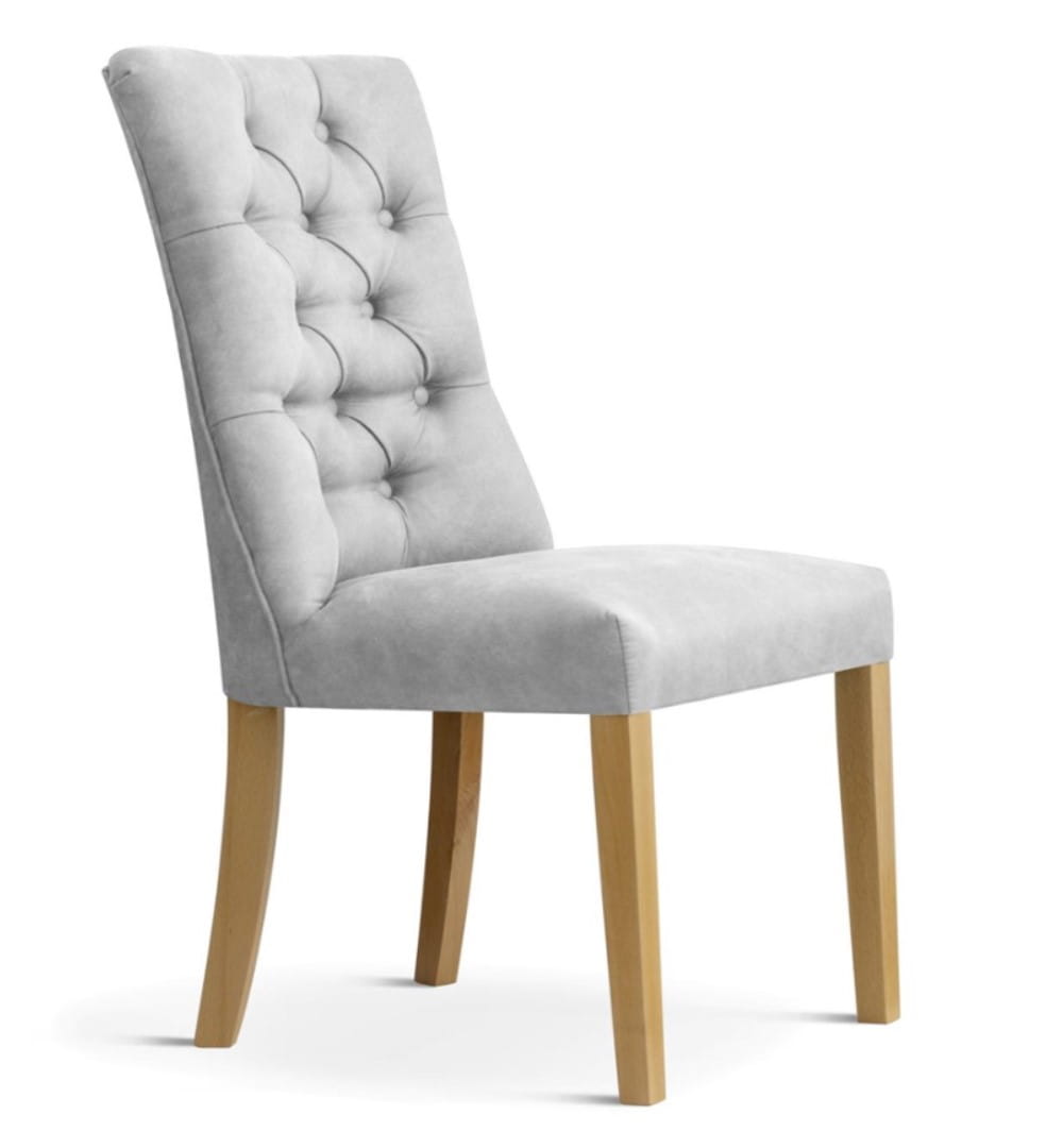 Krzesło tapicerowane Lord pikowane kolor szary ewoodland.pl