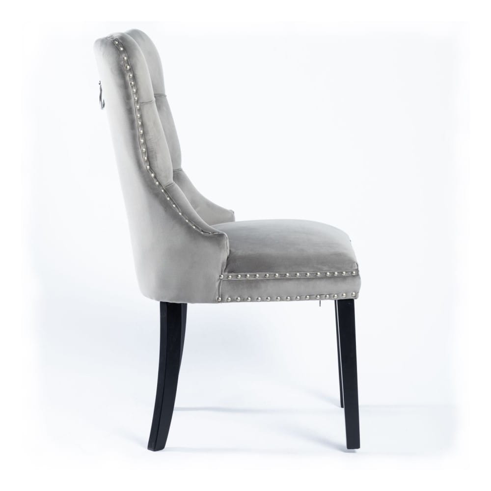 Eleganckie krzesło tapicerowane PRINCE kolor szary, styl Glamour ewoodland.pl