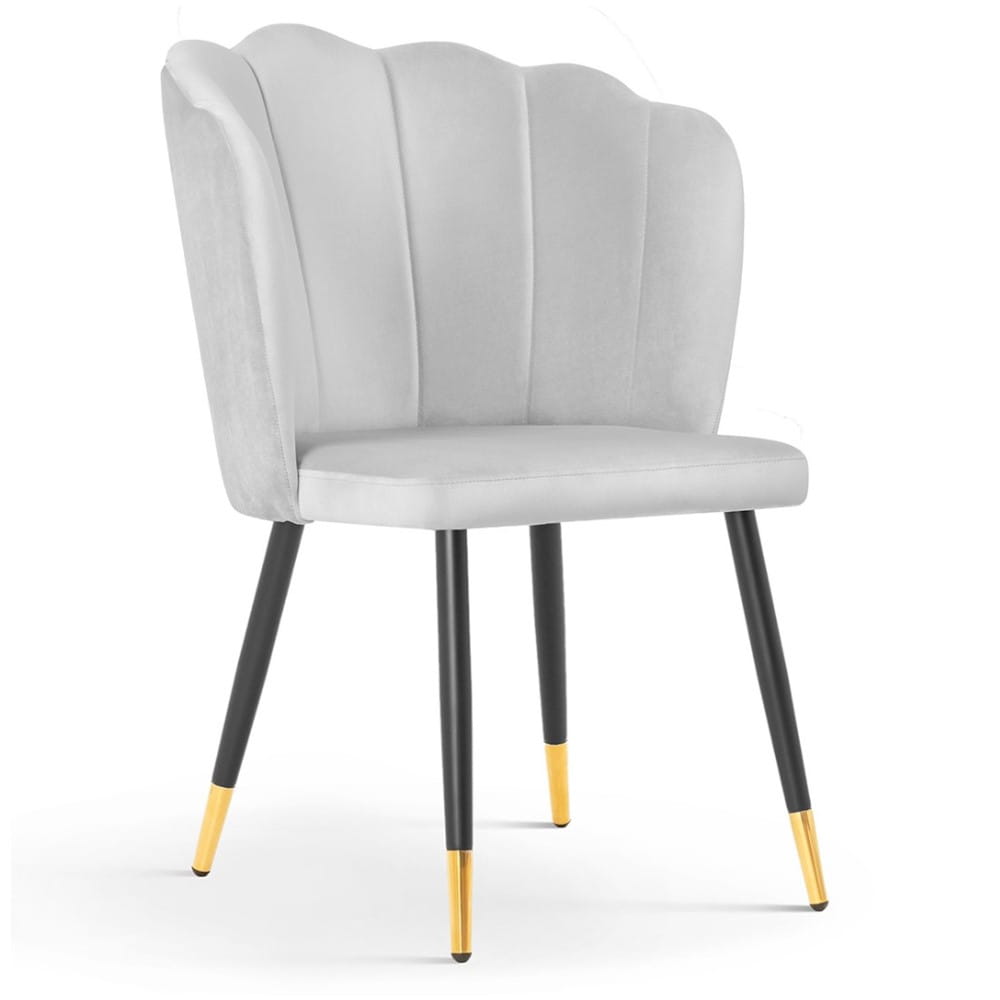 Stylowe krzesło HILTON z metalowymi nogami – doskonałe do jadalni i salonu.