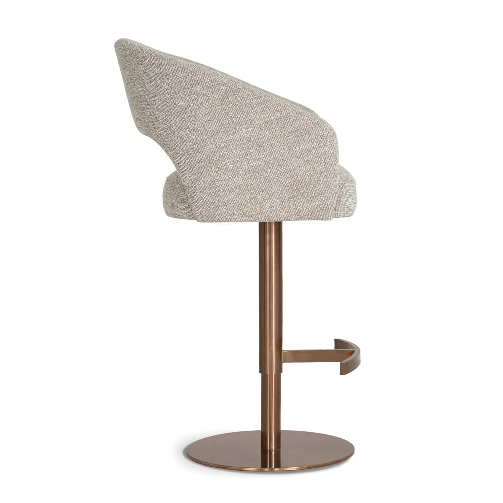 Personalizowany hoker INES SUPREME PUMP – widok boczny, wybór tkanin i koloru nóg, polska produkcja, styl glamour i nowoczesny design ewoodland.pl