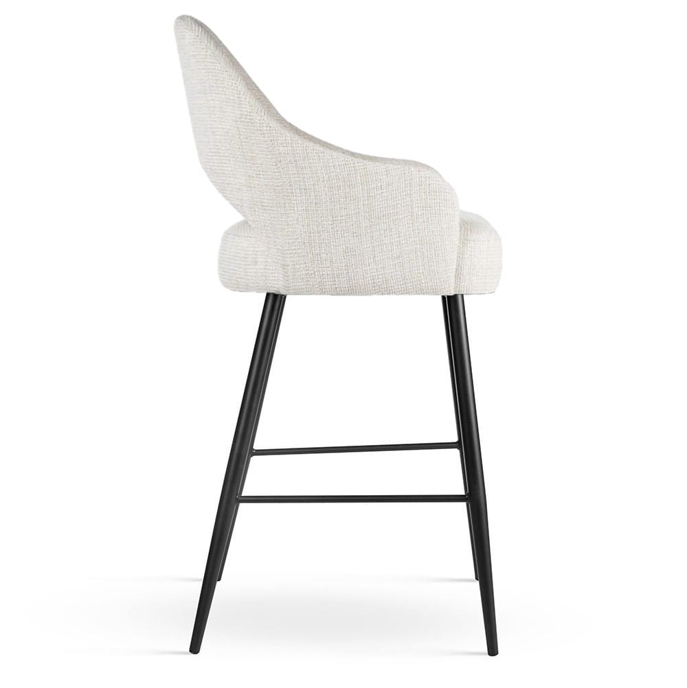 Niski hoker tapicerowany GODA SUPREME - widok boczny ewoodland.pl