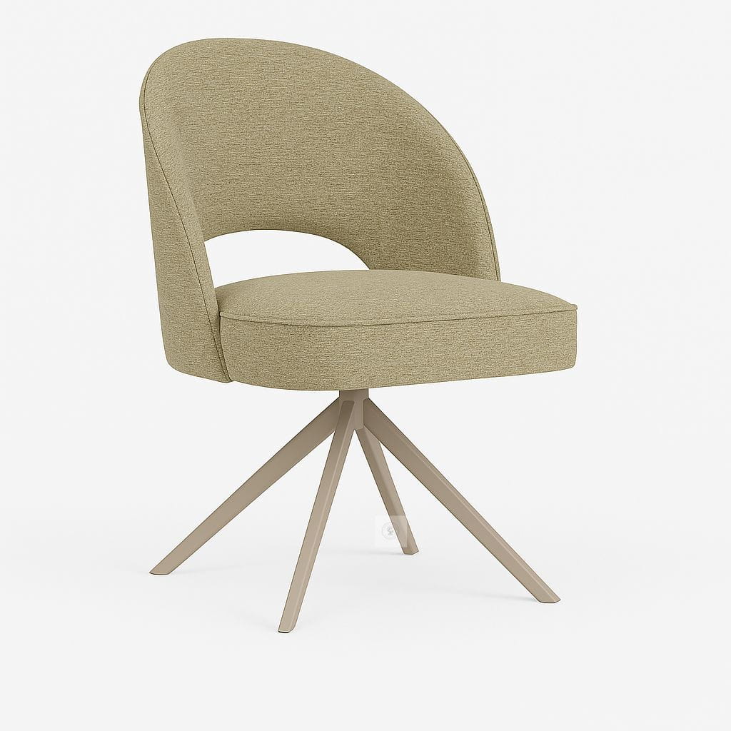 Krzesło obrotowe PONTE SUPREME - widok frontalny, noga beżowa ewoodland.pl