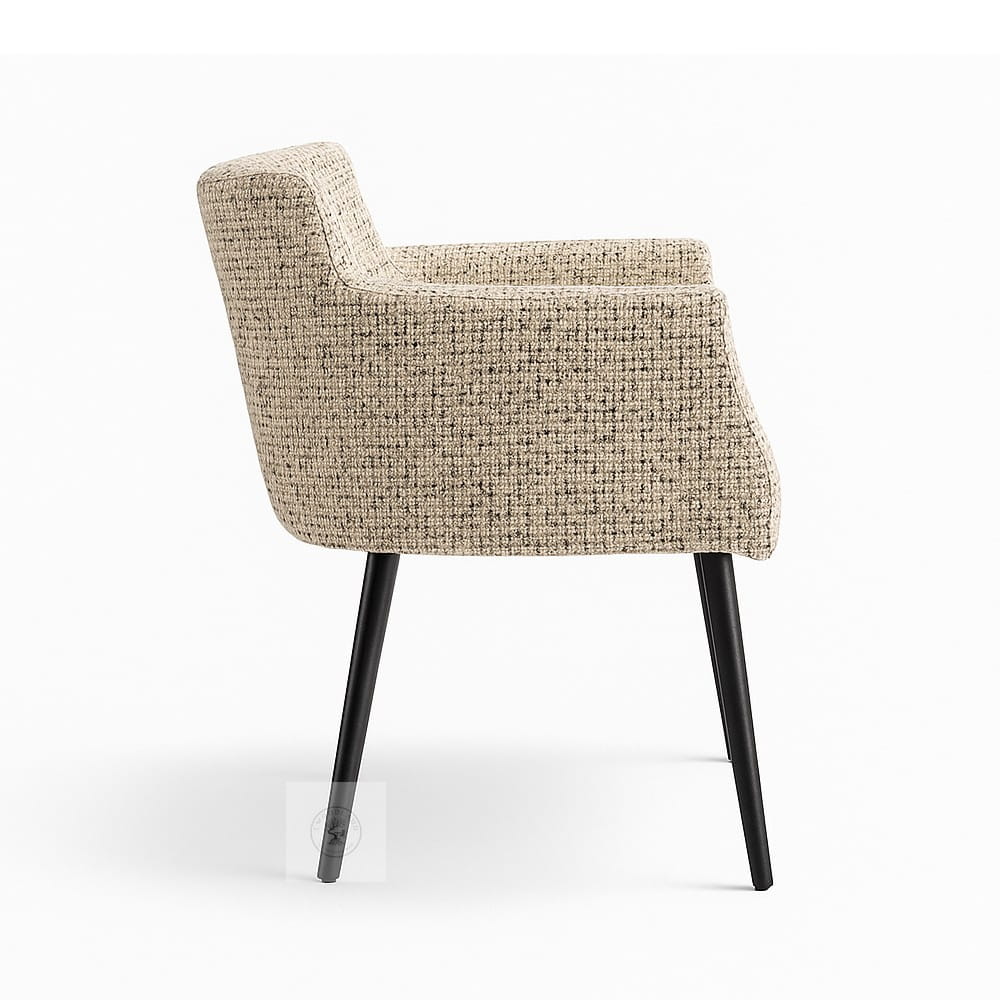 Krzesło tapicerowane BRAGA, tkanina COCO - widok boku - ewoodland.pl